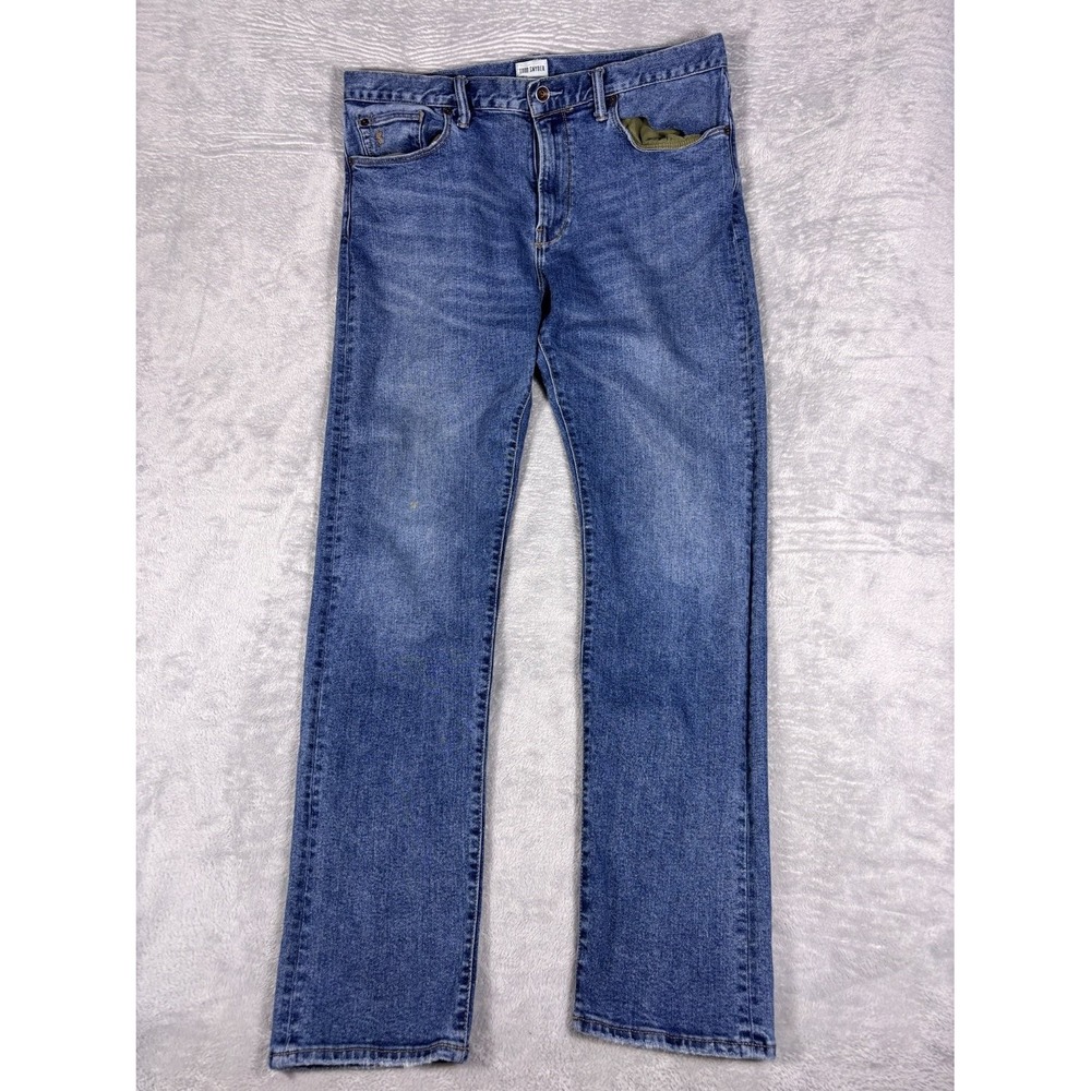Todd Snyder Jeans Straight Fit Mens Size 36 Blue Embroidered cut